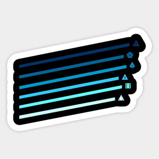 Blue Streaking Dice Sticker